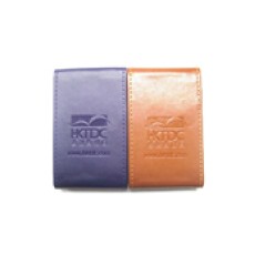 Leather metal name card case with crysrtal decoration (HKTDC)